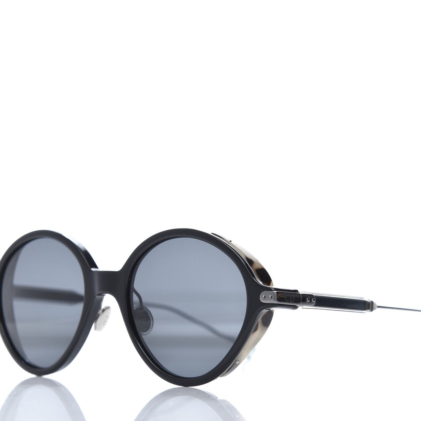 Acetate Umbrage Round Sunglasses Tortoise Black