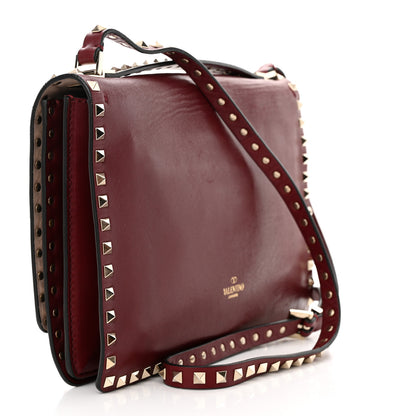 Valentino Garavani Calfskin Rockstud Top Handle Crossbody Rubin 3 of 14