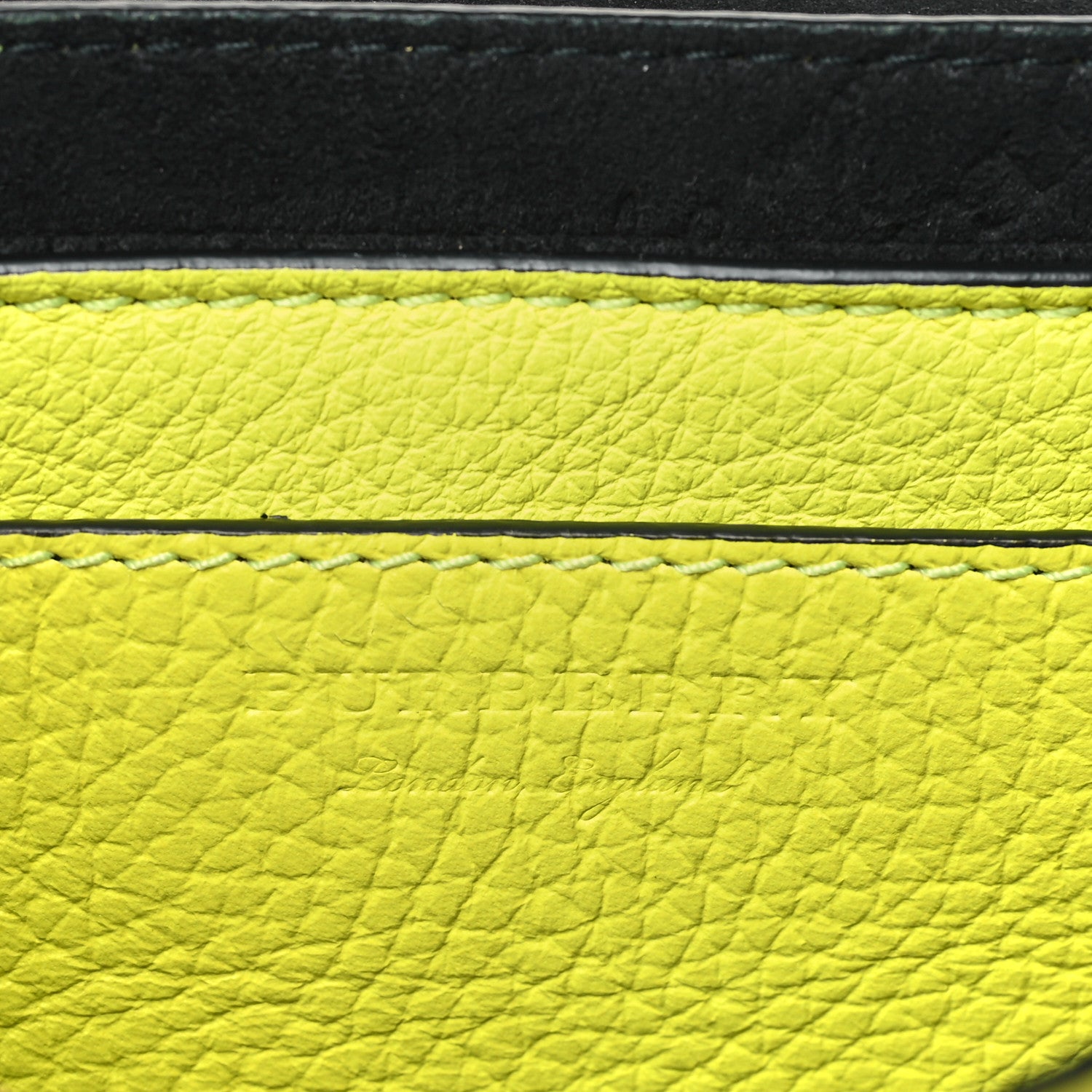 Burberry Signature Grain Small Burleigh Crossbody Bag Neon Yellow 6 of 8