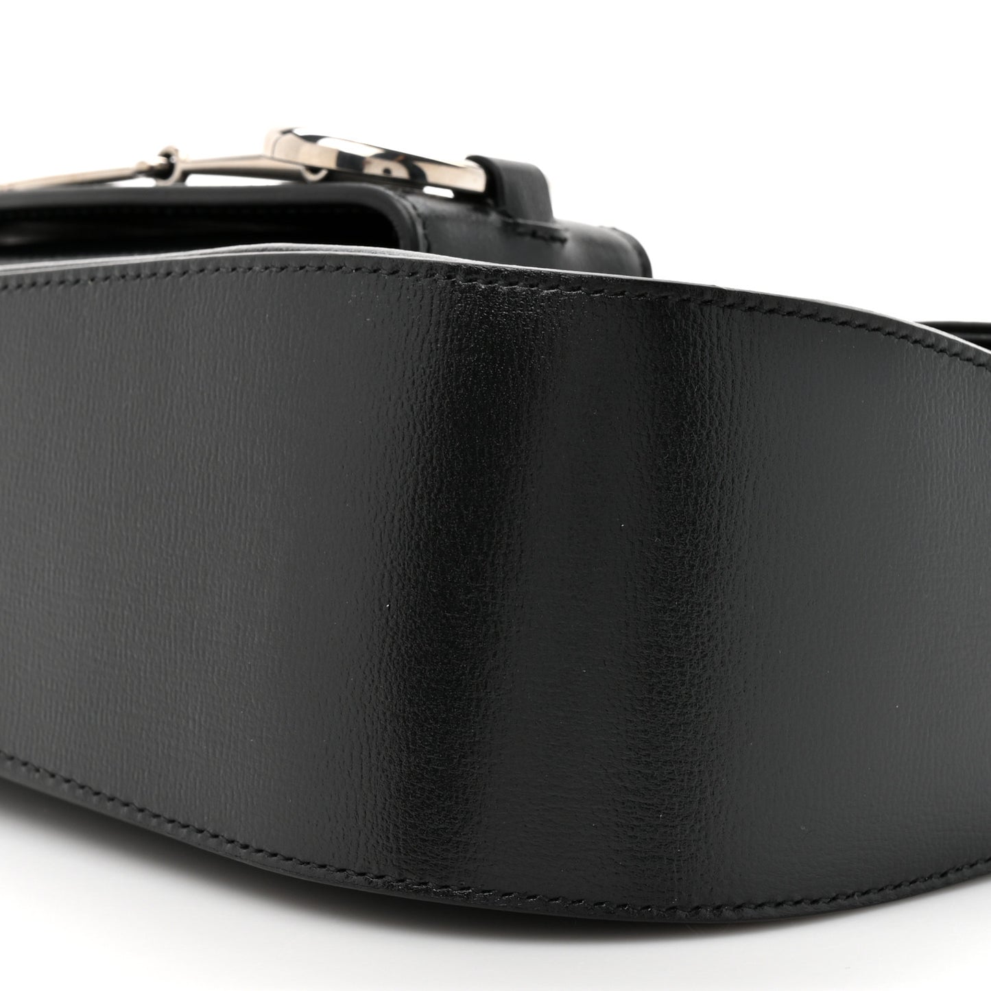 Demetra Small Horsebit 1955 Asymmetric Shoulder Bag Black
