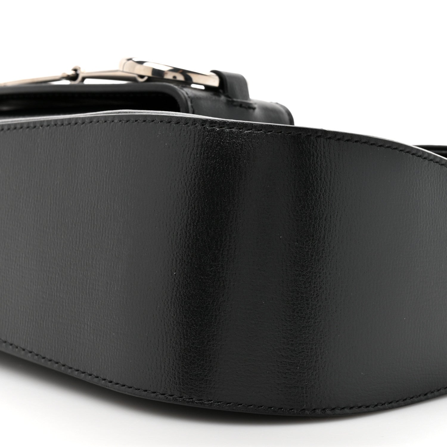 Gucci Demetra Small Horsebit 1955 Asymmetric Shoulder Bag Black 9 of 11