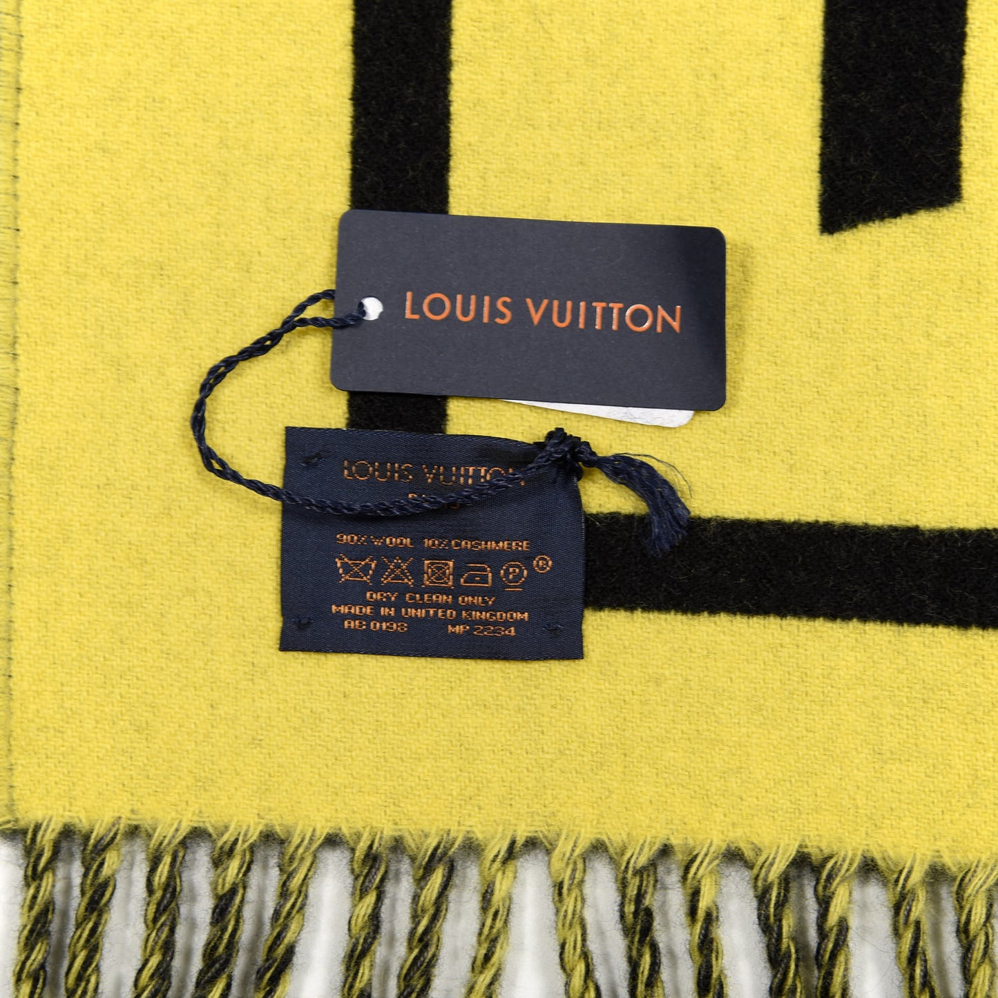 Wool Cashmere City Gravity Scarf Jaune Black