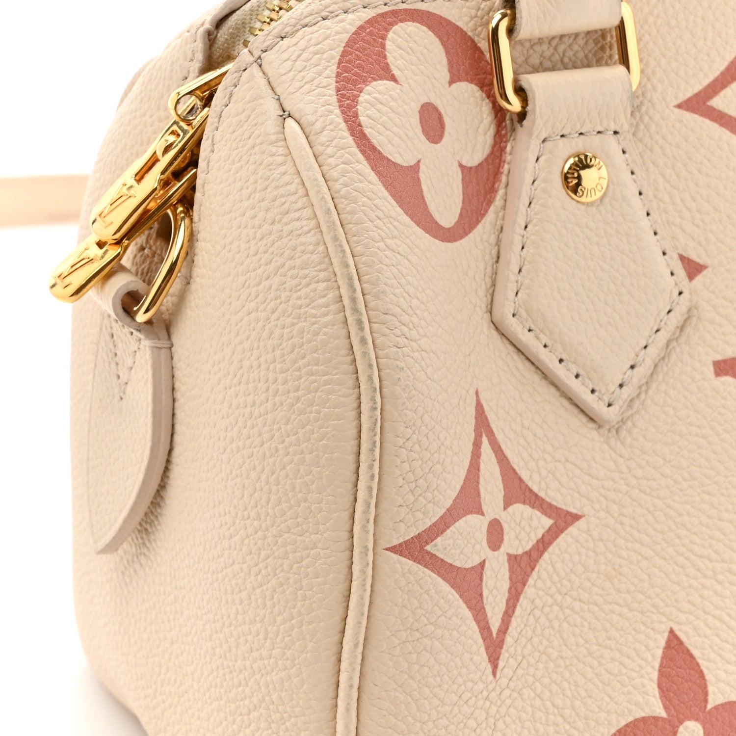 Louis Vuitton Empreinte Monogram Giant Speedy Bandouliere 20 Creme Rose Trianon 12 of 17