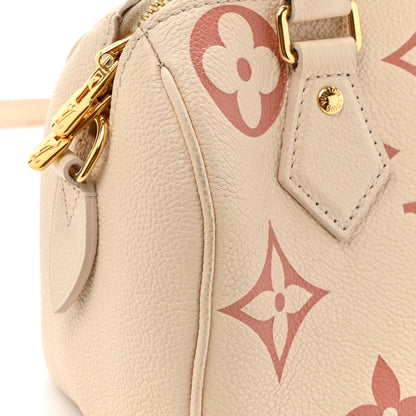 Louis Vuitton Empreinte Monogram Giant Speedy Bandouliere 20 Creme Rose Trianon 12 of 17