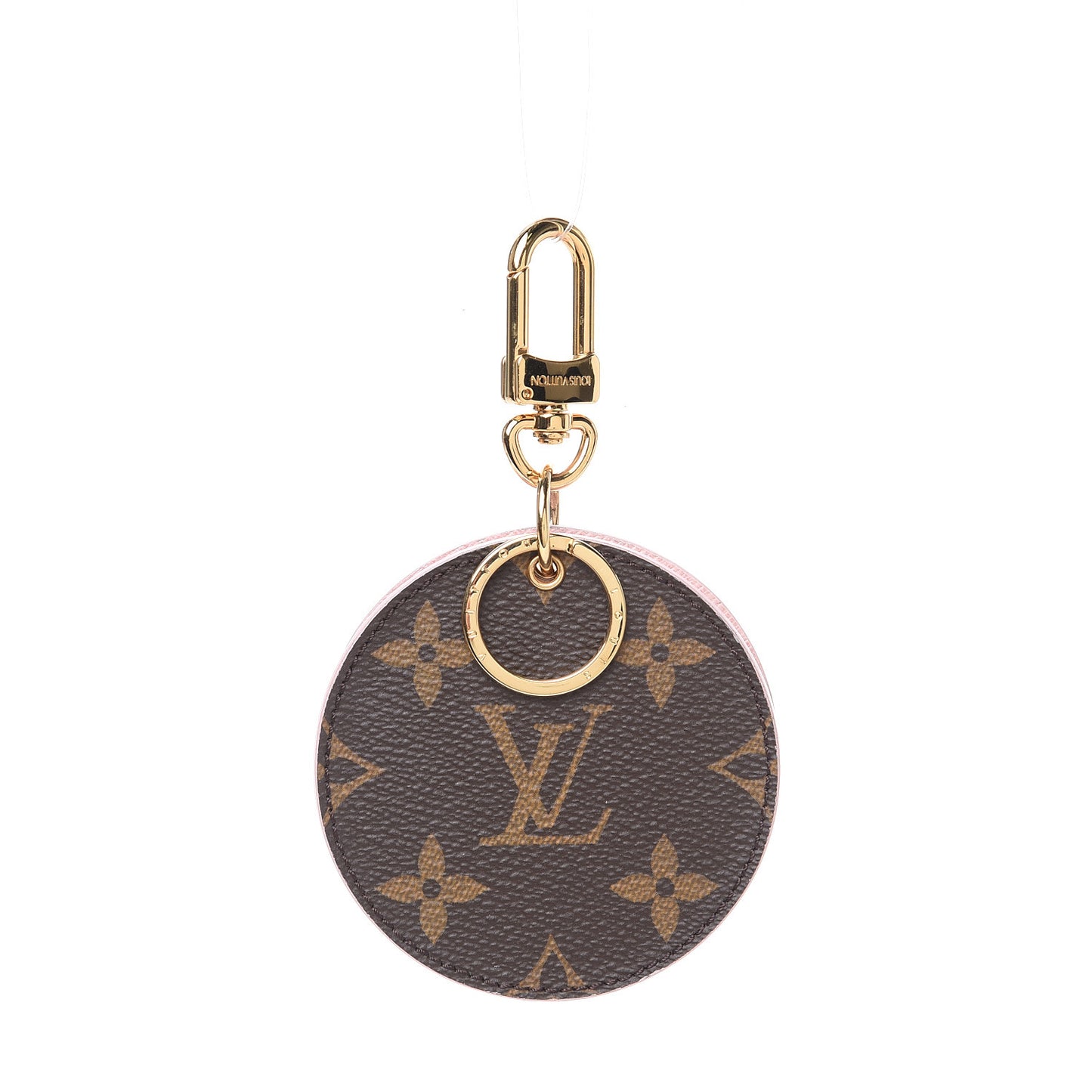 Monogram LV Mirror Bag Charm Key Holder Rose Ballerine