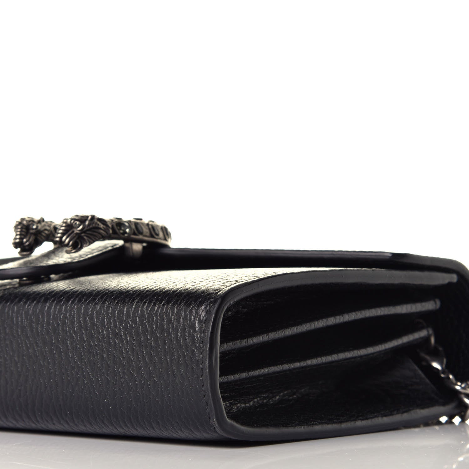 Gucci Calfskin Mini Dionysus Chain Wallet Black 8 of 8