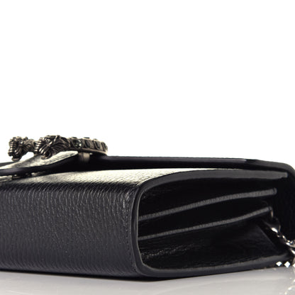 Gucci Calfskin Mini Dionysus Chain Wallet Black 8 of 8