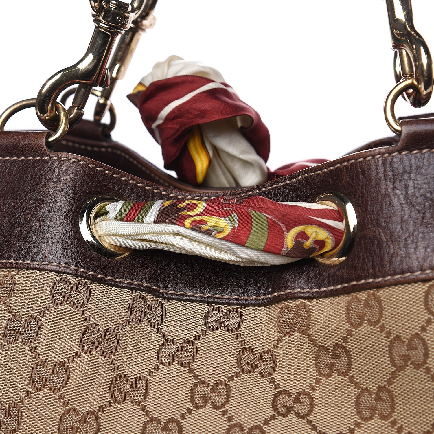 Gucci Monogram Large Positano Tote Brown 12 of 14