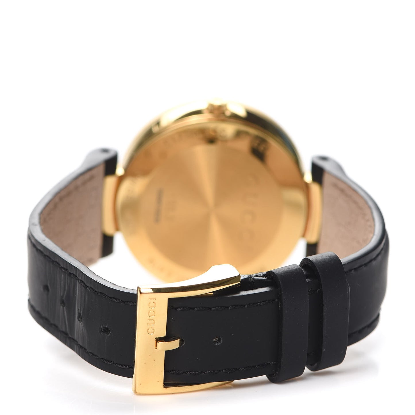 Stainless Steel Calfskin 37mm Interlocking G Quartz Watch Black