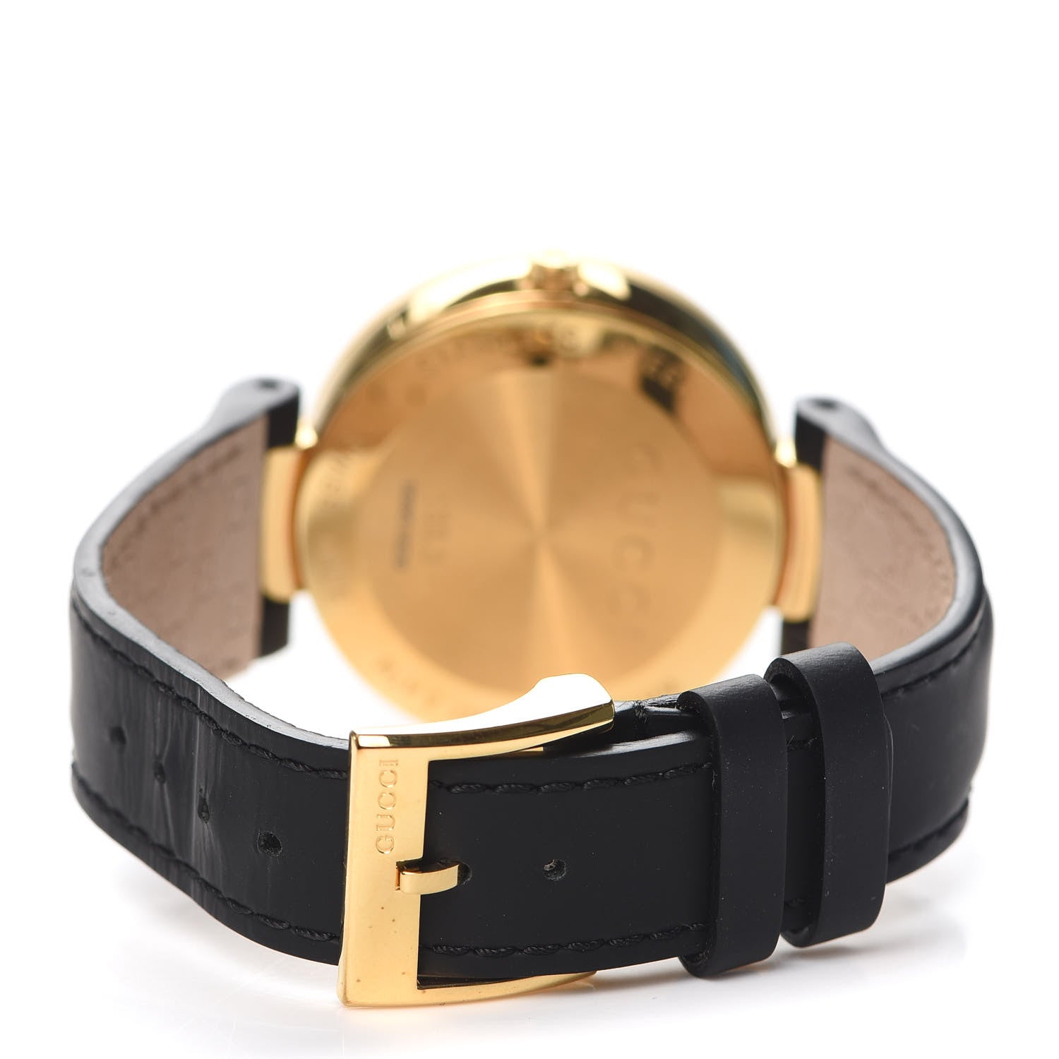 Gucci Stainless Steel Calfskin 37mm Interlocking G Quartz Watch Black 3 of 5