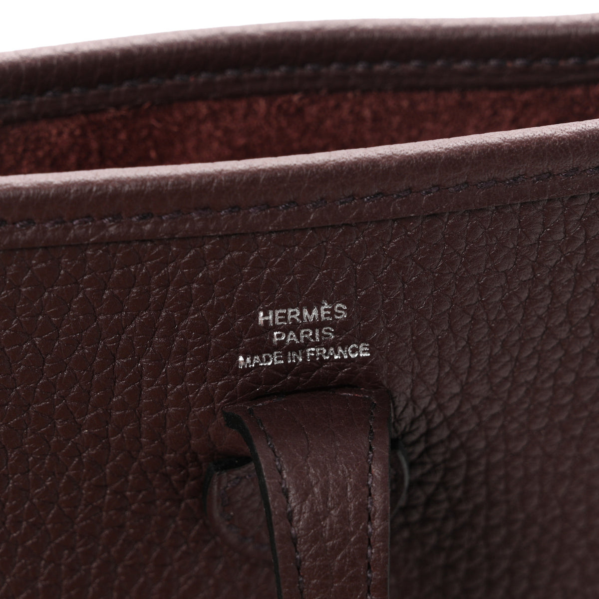 Hermes Taurillon Clemence Evelyne TPM Rouge Sellier 6 of 10