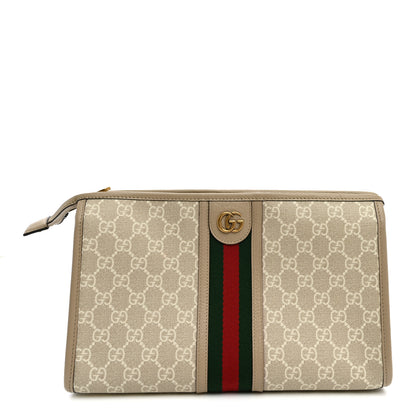 Gucci GG Supreme Monogram Web Ophidia GG Toiletry Case Beige Mystic White Oatmeal 1 of 10