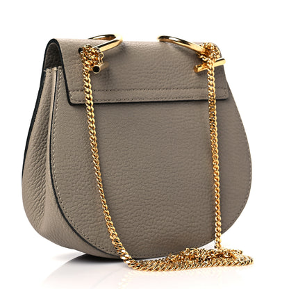 Chloe Grained Lambskin Mini Drew Shoulder Bag Motty Grey 3 of 7