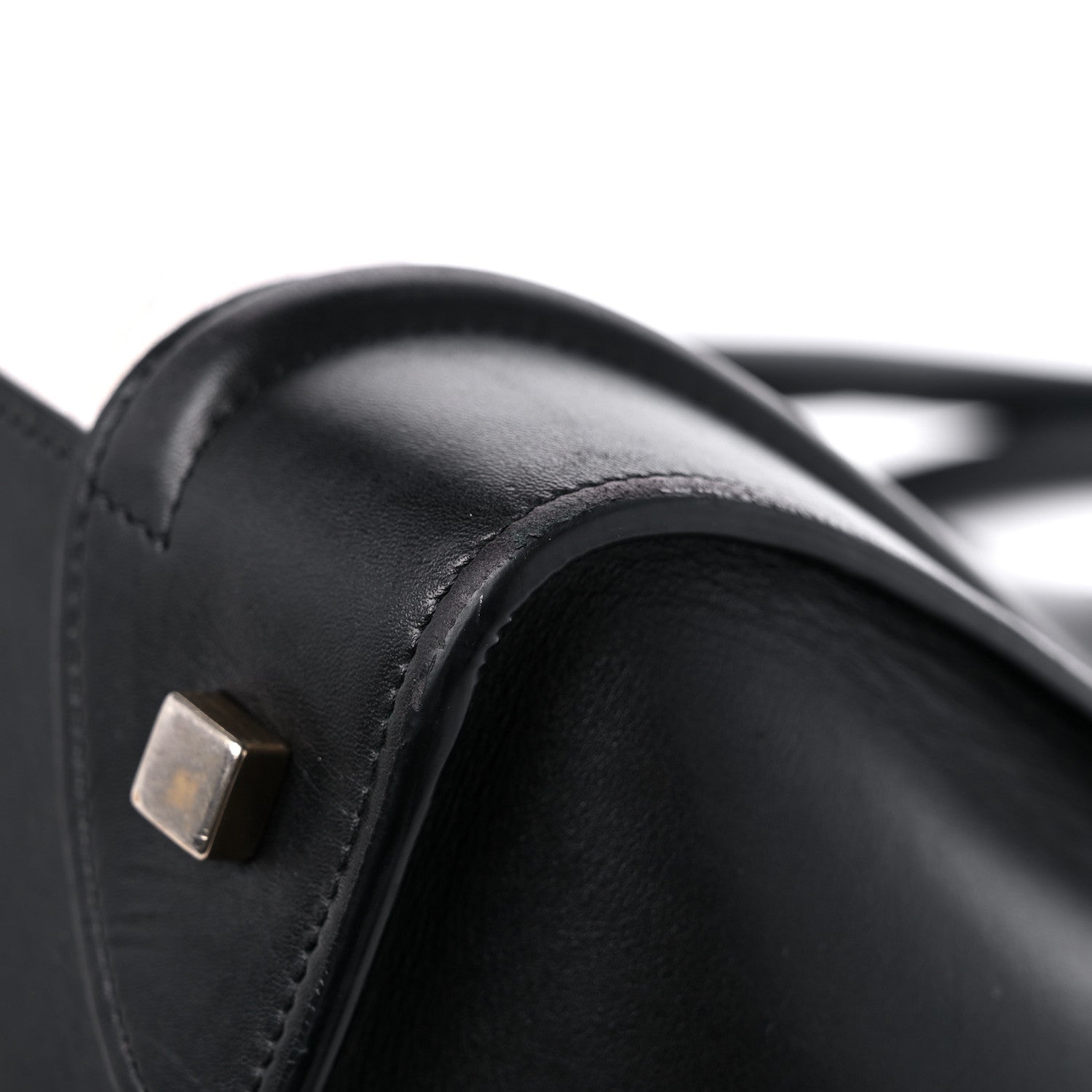 Celine Elephant Calfskin Mini Bi-Color Luggage Black White 9 of 19