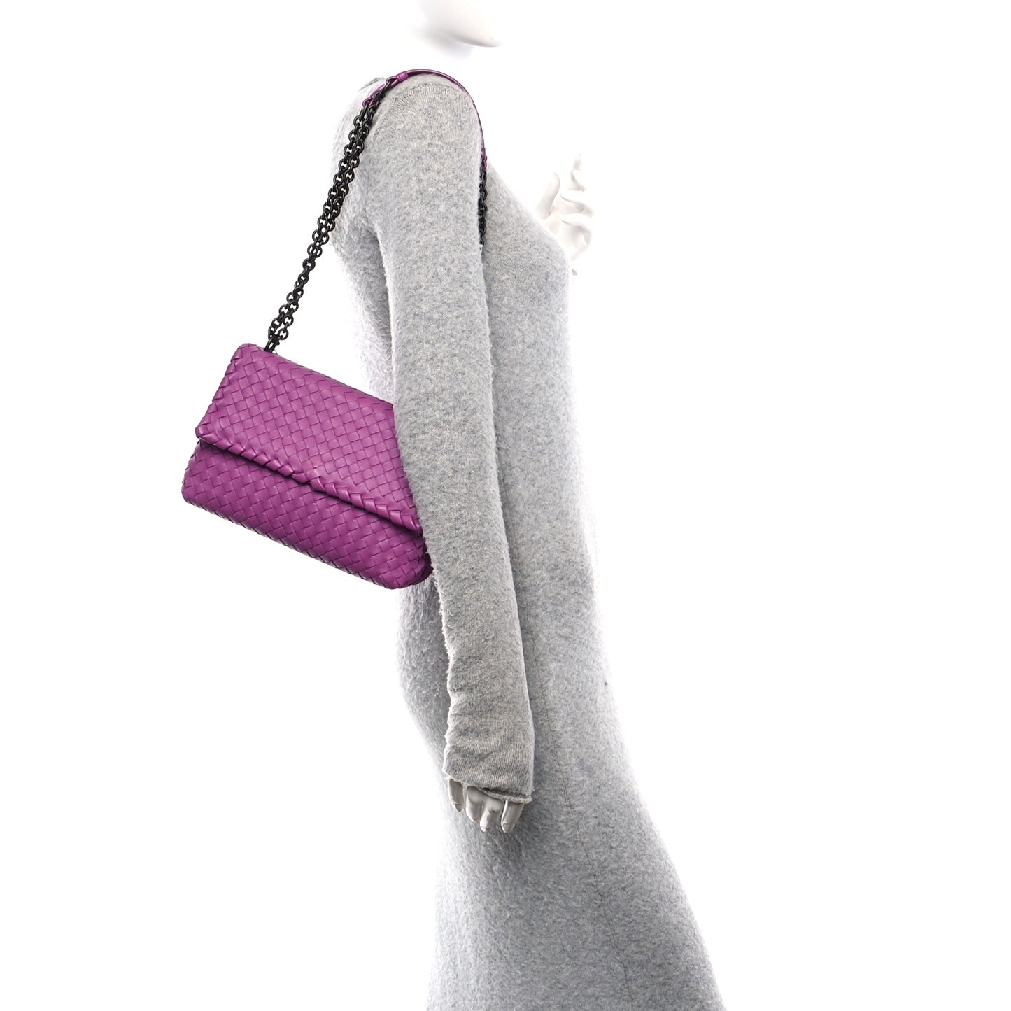Nappa Intrecciato Baby Olimpia Shoulder Bag Peony