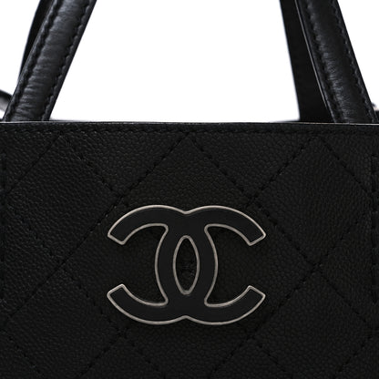 Chanel Caviar Stitched Large Lady Coco Shopping Tote Black 8 of 11