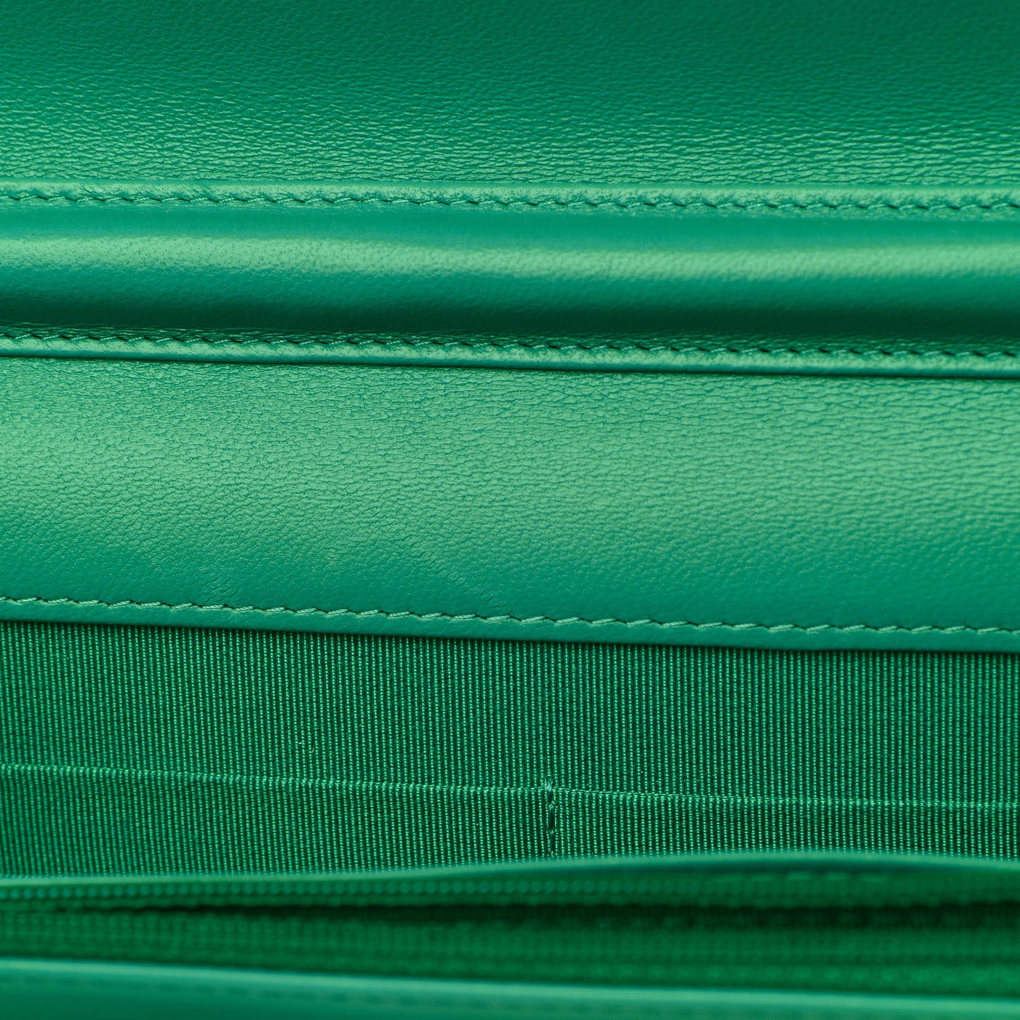 Lambskin Quilted Wallet On Chain WOC Green