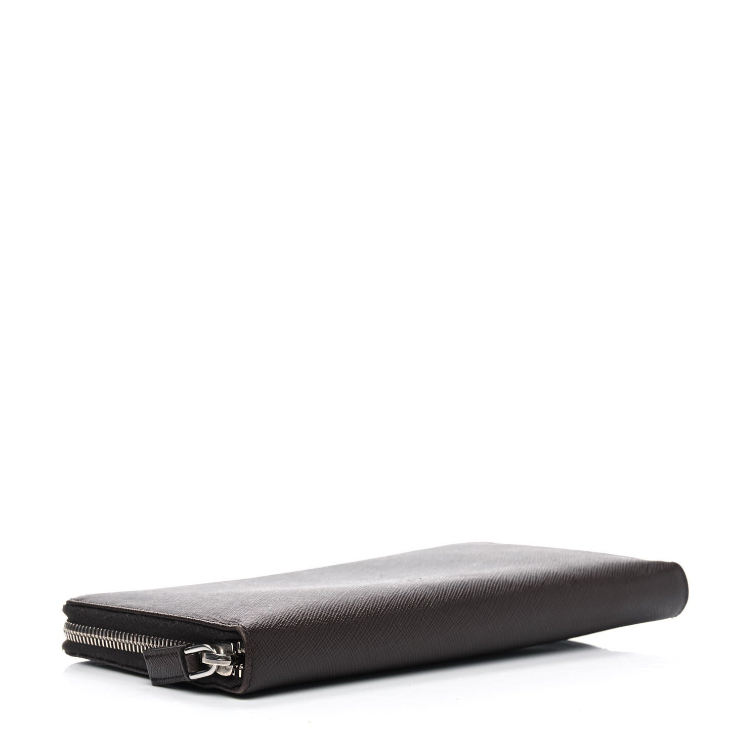 Saffiano Large Zip Around Travel Wallet Brown