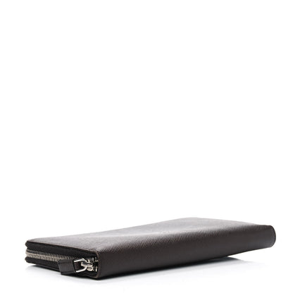 Prada Saffiano Large Zip Around Travel Wallet Brown 3 of 10