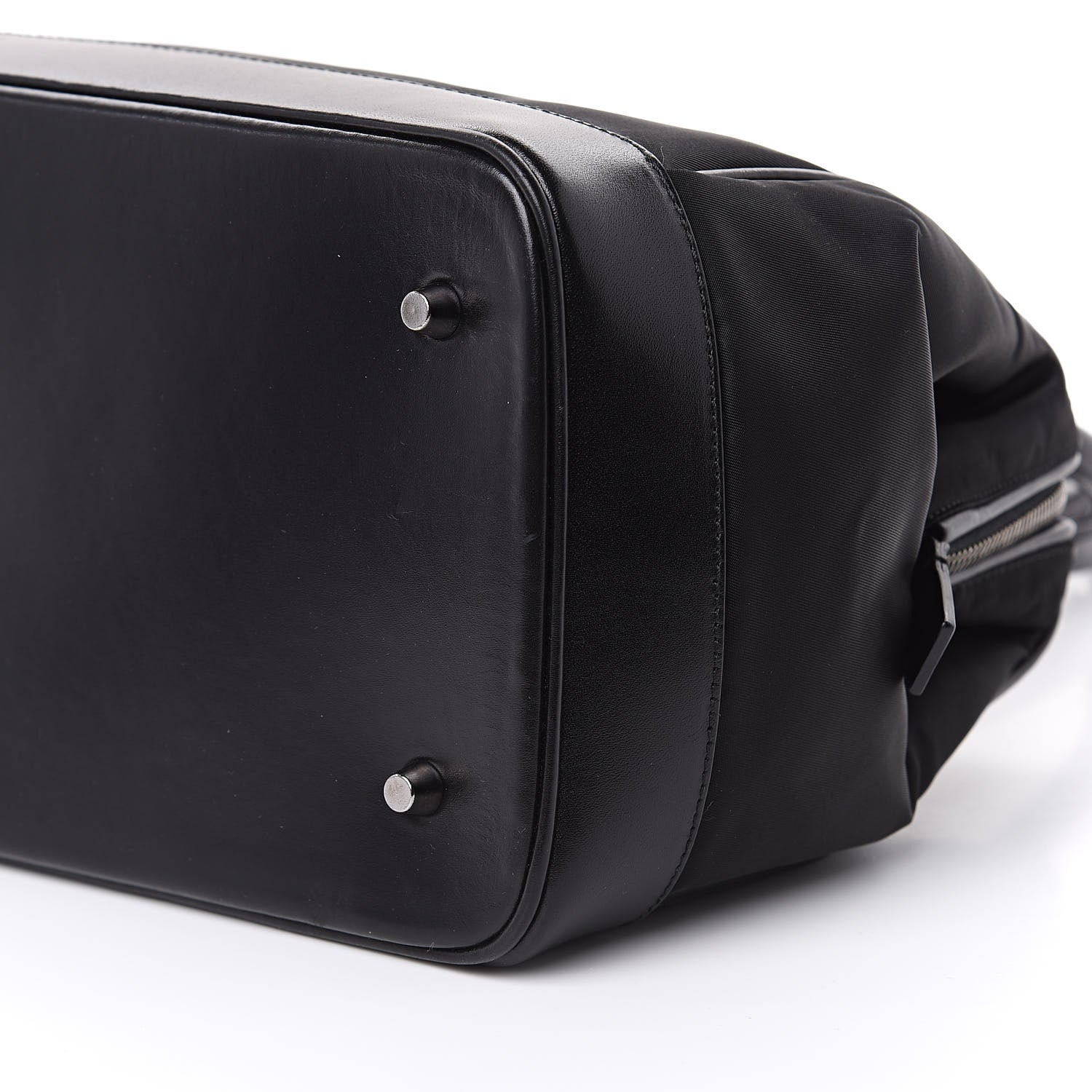 Prada Tessuto Nylon Soft Calf Bowler Black 9 of 13
