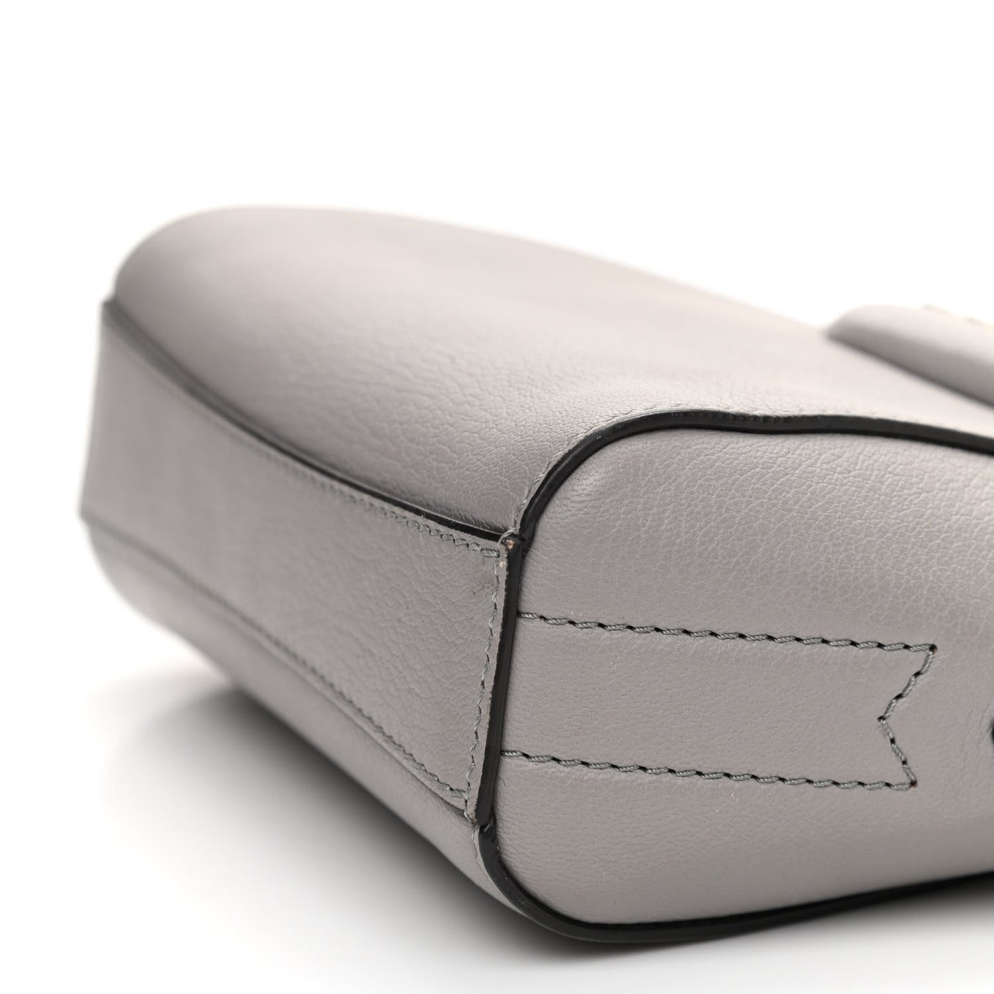 Sugar Goatskin Nano Antigona Pearl Grey