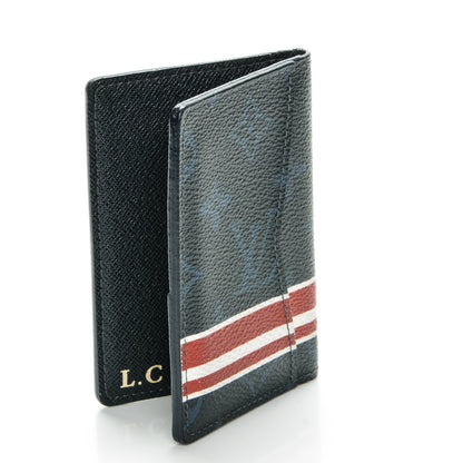 Louis Vuitton Monogram Cobalt Pocket Organizer NM Red Stripes 3 of 7