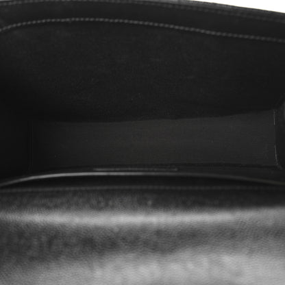 Saint Laurent Grain De Poudre Textured Mixed Matelasse Triquilt Medium Monogram Monochrome Satchel Black 8 of 22