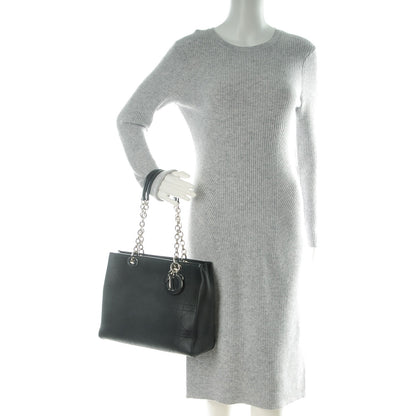 Christian Dior Grained Calfskin Cannage Medium Ultradior Tote Black 2 of 7