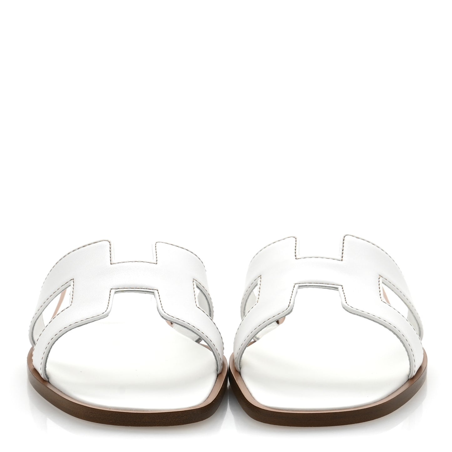 Box Calfskin Oran Sandals 36.5 White
