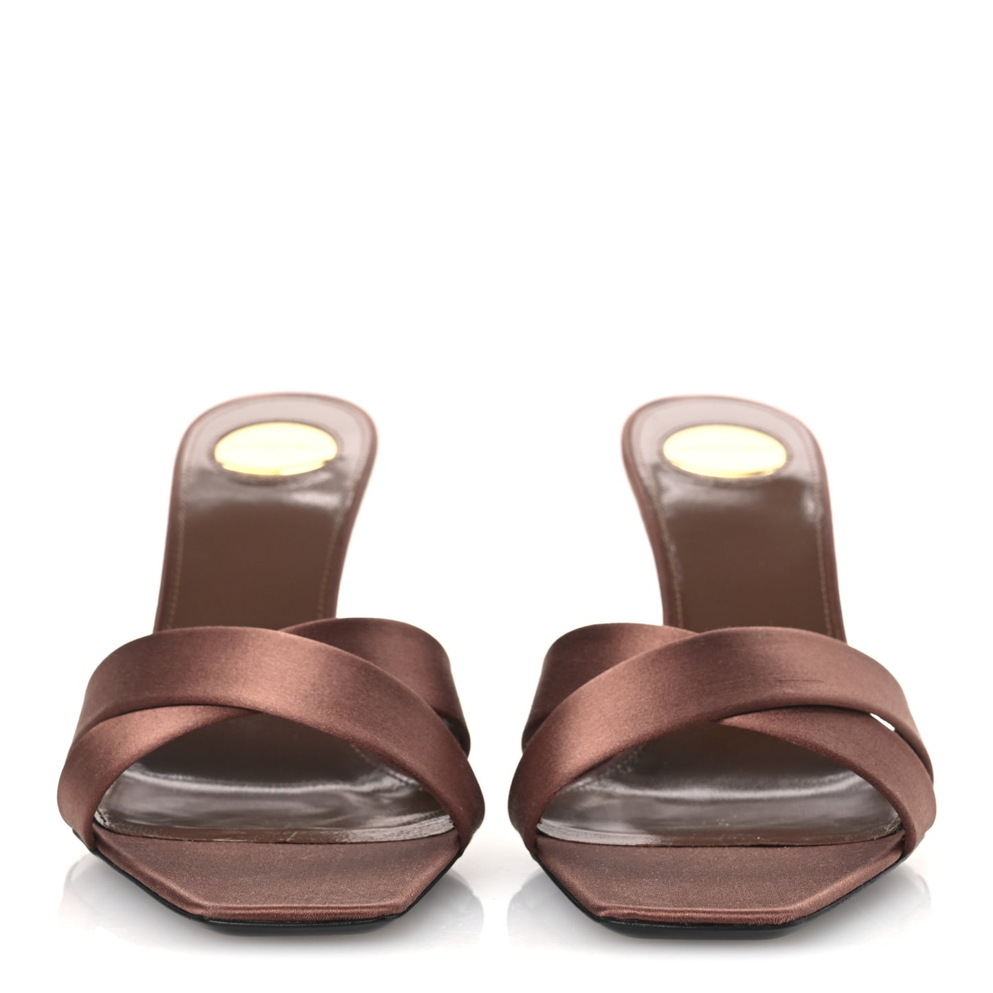 Crepe Satin Crystal Opyum Mules Manioc 36 Manoic Brown