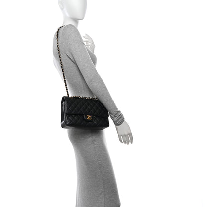 Chanel Caviar Quilted Medium Double Flap Black 2 of 12