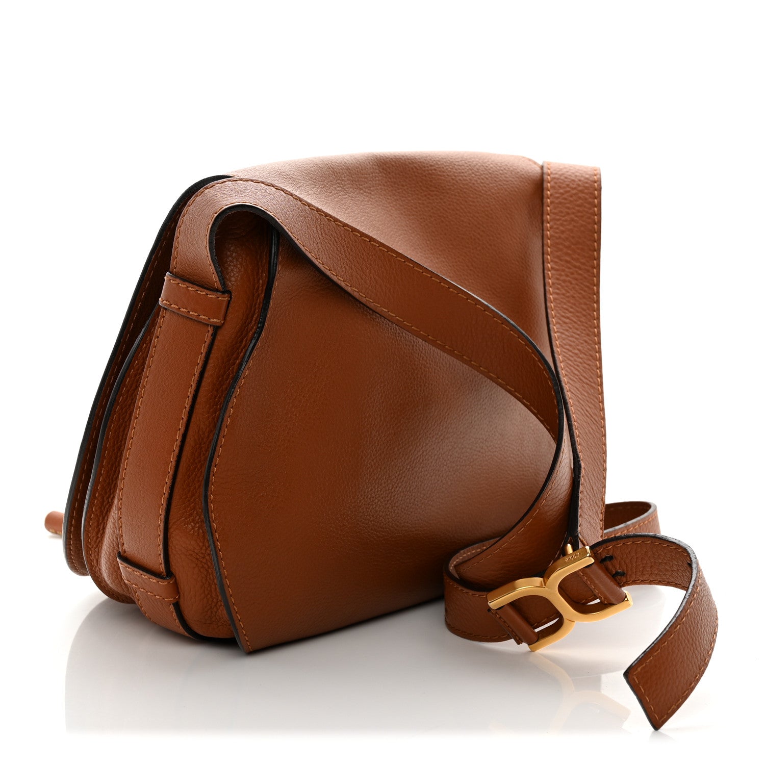 Chloe Calfskin Medium Marcie Round Crossbody Bag Tan 3 of 10
