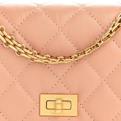 Chanel Aged Calfskin Quilted Reissue Wallet On Chain WOC Beige 9 of 16