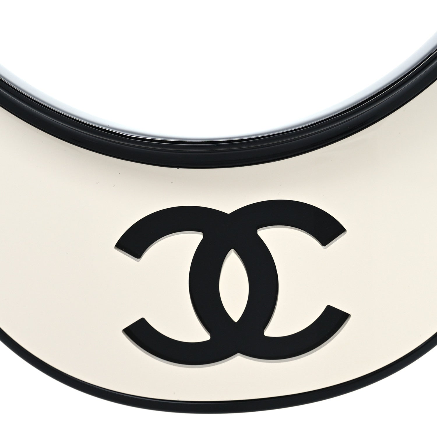 Chanel Resin CC Visor White Black 9 of 10