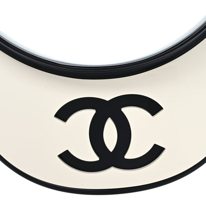 Chanel Resin CC Visor White Black 9 of 10