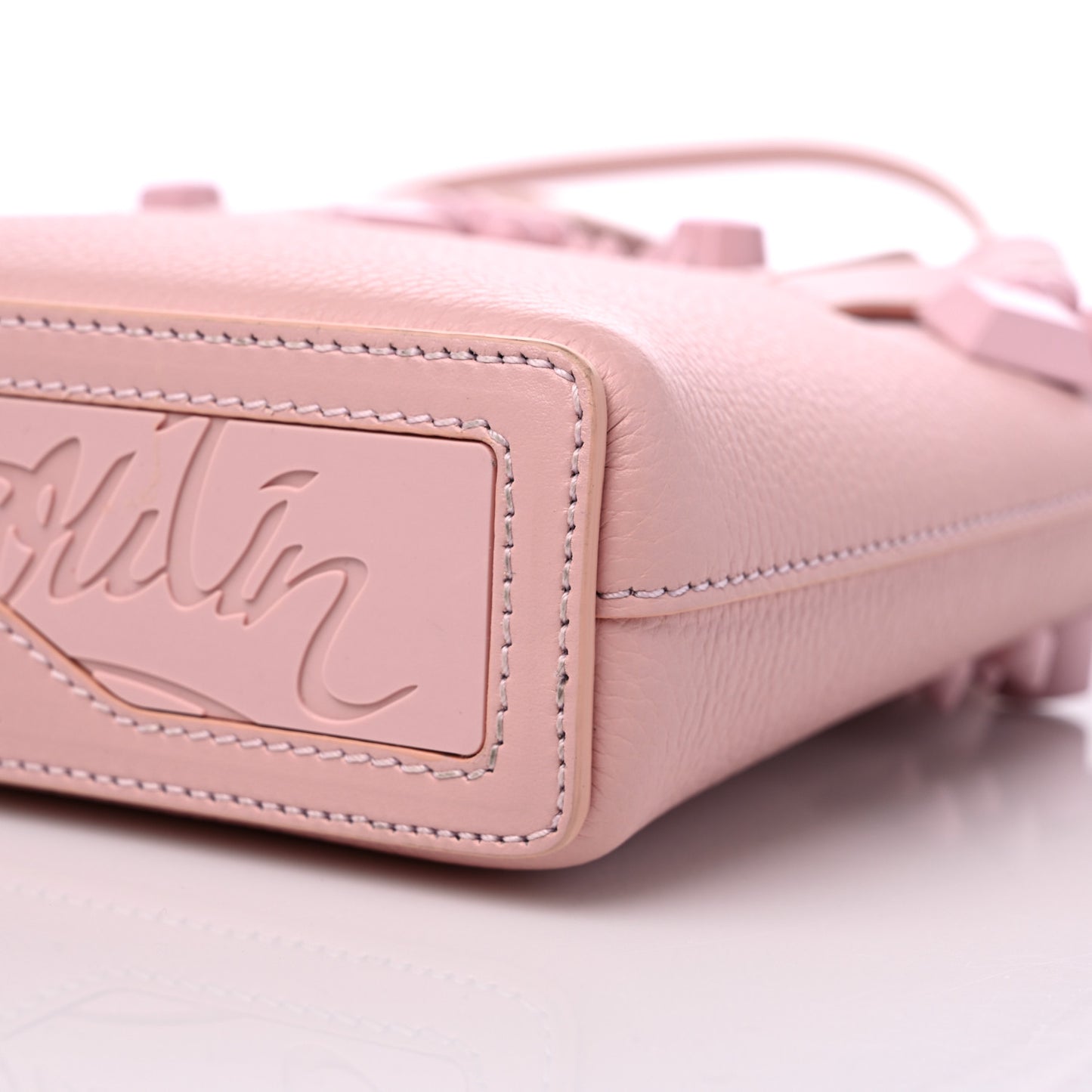 Calfskin Empire Spike Studded Mini North South Cabata Tote Rosy