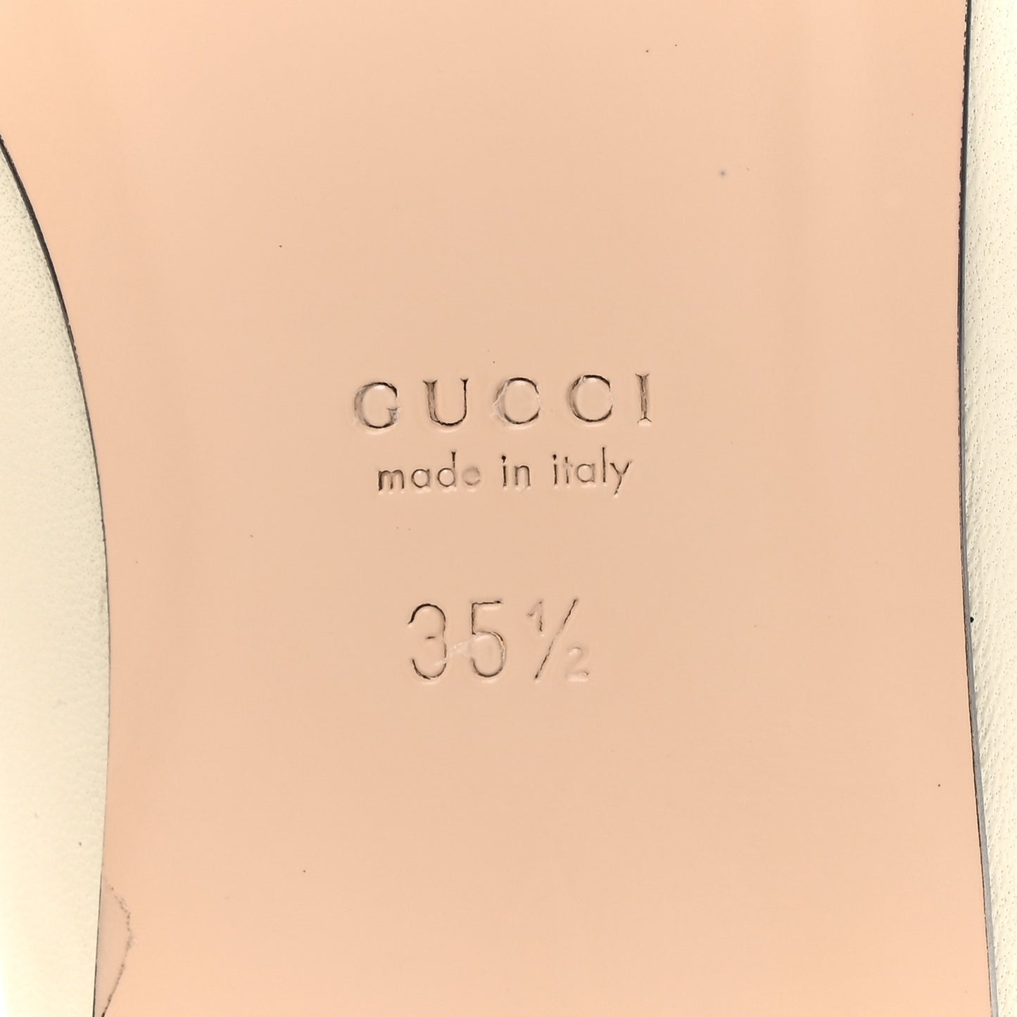 Nappa Lumiere Deva Horsebit Chain Embellished Flats 35.5 Dusty White