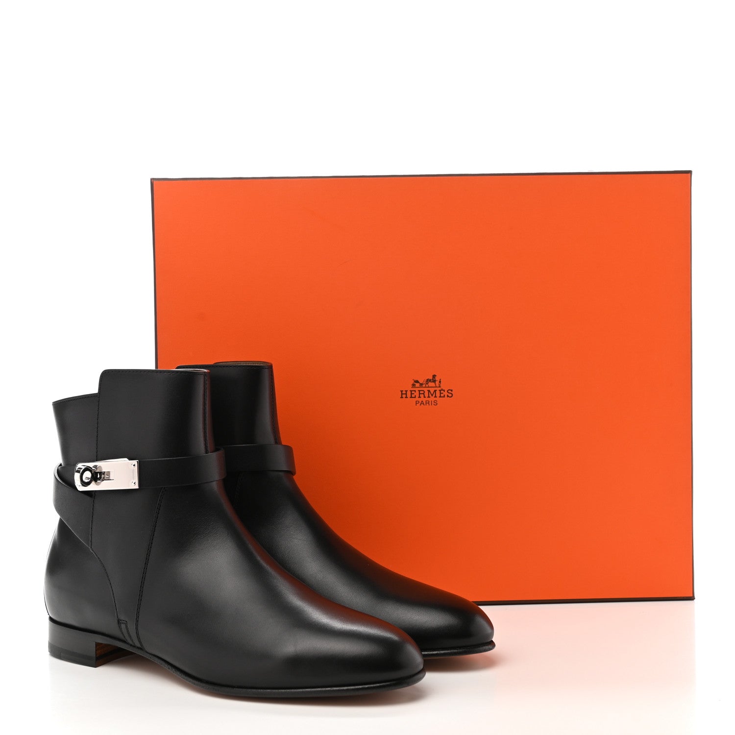 Hermes Calfskin Neo Low Boots 38 Black 9 of 9