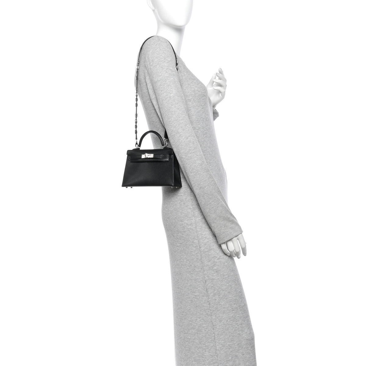 Chevre Chamkila Clou de Coeur Mini Kelly Sellier 20 Black