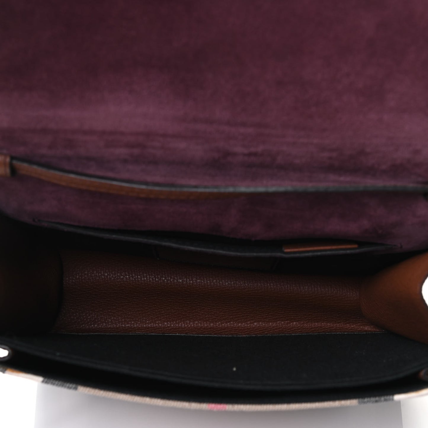 Derby Calfskin House Check Small Macken Crossbody Bag Tan