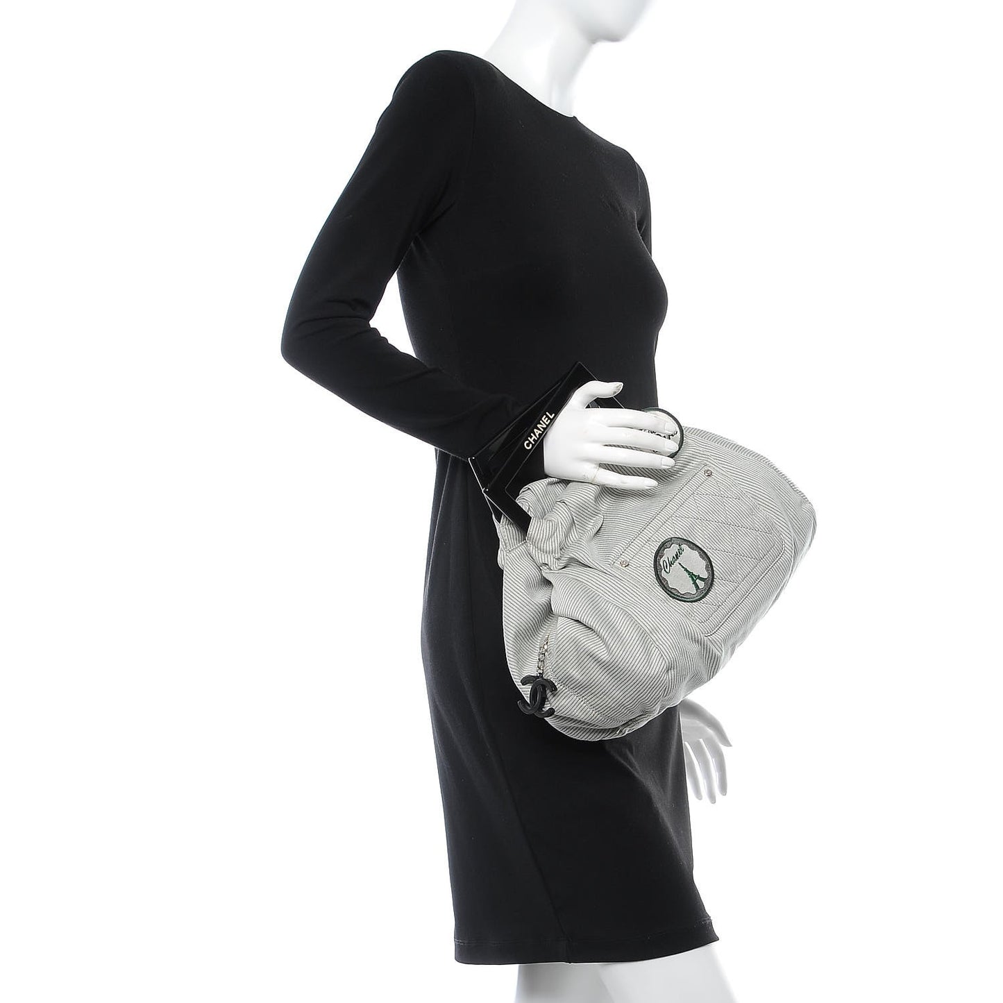 Toile Striped Coco Paris Tote Navy