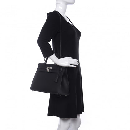 Hermes Epsom Kelly Sellier 32 Black 2 of 11