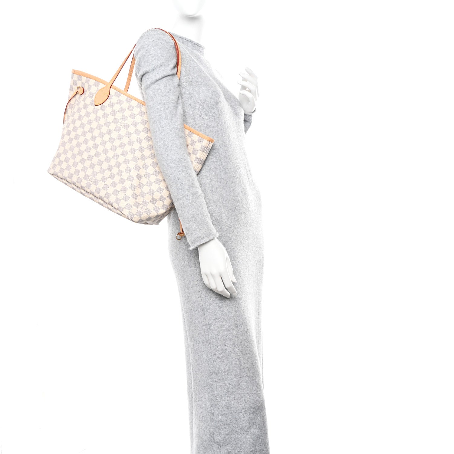 Louis Vuitton Damier Azur Neo Neverfull MM Rose Ballerine 2 of 10