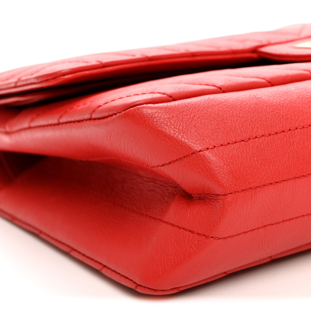 Chanel Sheepskin Chevron Quilted 2.55 Reissue 225 Flap Red 9 of 11
