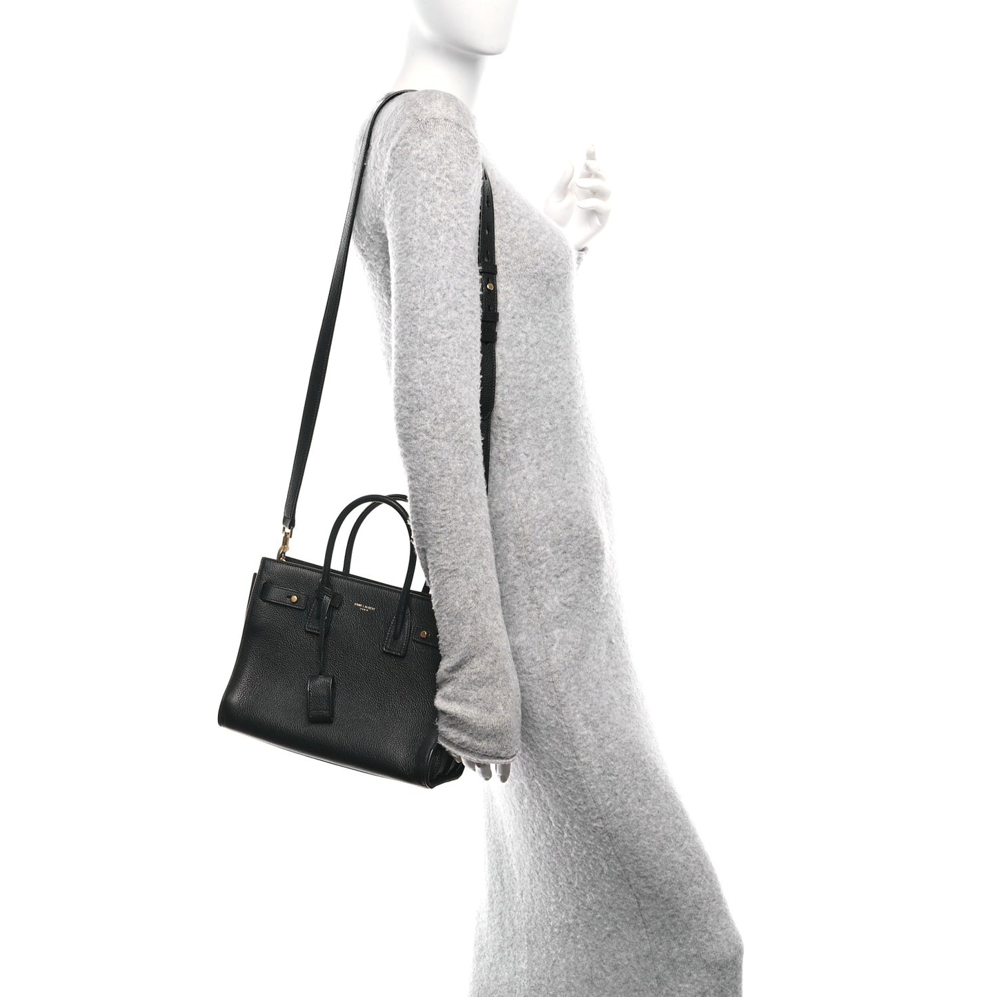 Grained Calfskin Baby Sac De Jour Souple Black