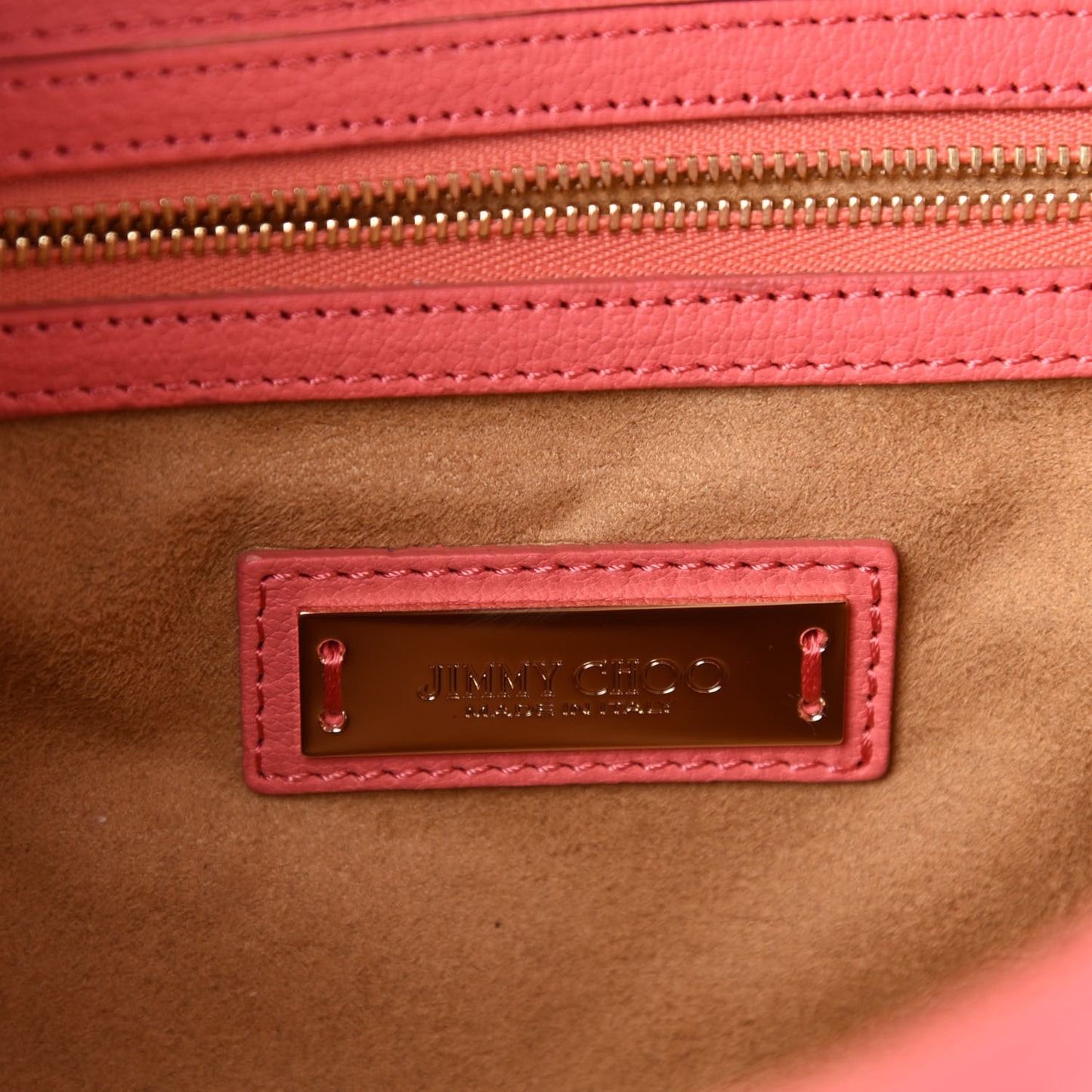 Calfskin Woven Clutch Pink