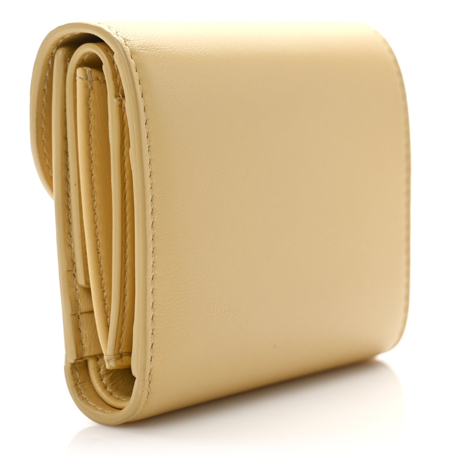 Celine Shiny Smooth Lambskin Small Triomphe Wallet Papyrus 3 of 10