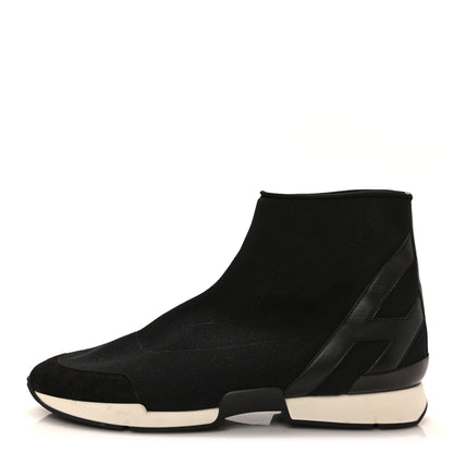 Hermes Mesh Calfskin Suede Soft Sneakers 45 Black 1 of 8