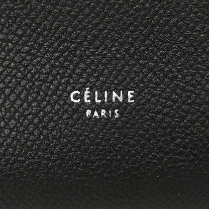 Celine Grained Calfskin Large Multifunction Strap Wallet Black Chalk 6 of 9