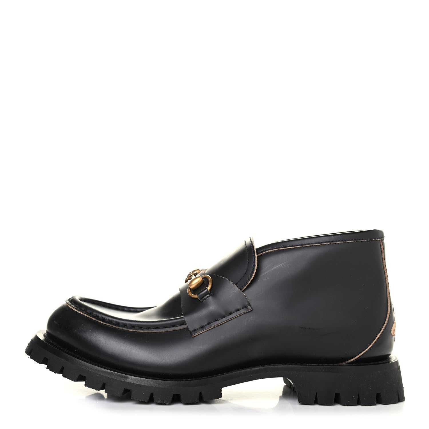 Gucci Cordovan Lux Mens Harald Horsebit Ankle Boots 11 Black 1 of 4